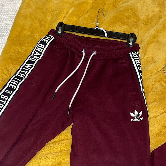 ADIDAS TRACK PANTS IN MAROON - Picture 1 of 6